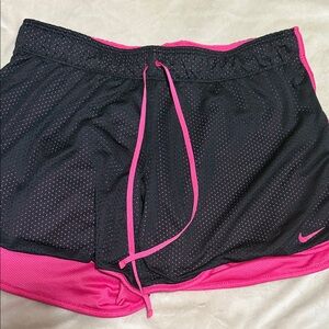 Nike Women's Athletic Shorts in Black and Pink